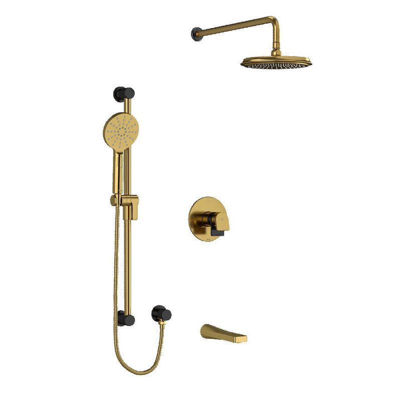 Riobel Ode 3-Way Shower System Trim with Hand Shower Rail, Shower Head and Spout TKIT1345OD