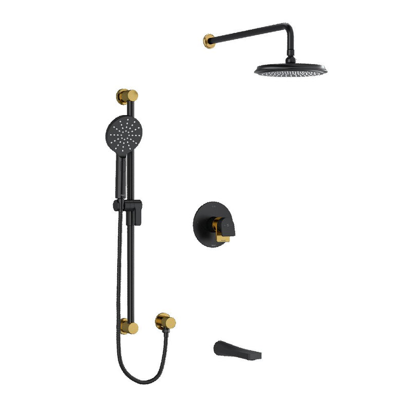 Riobel Ode 3-Way Shower System Trim with Hand Shower Rail, Shower Head and Spout TKIT1345OD