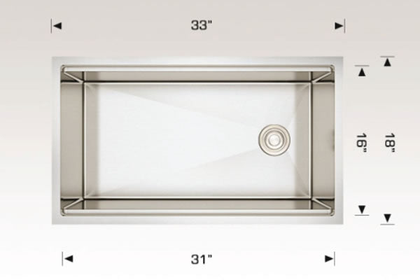 Bosco 201833 Titanium Series Plus Stainless Steel Kitchen Sink