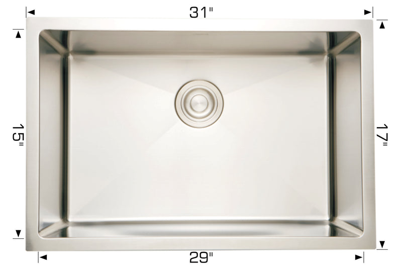 Bosco 203353 Titanium Series Stainless Steel Kitchen Sink