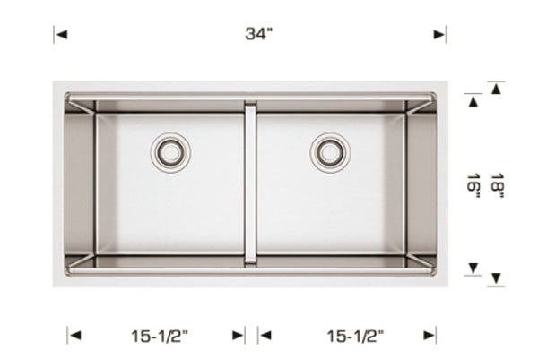 Bosco 203418 Titanium Series Plus Stainless Steel Kitchen Sink