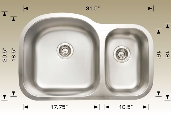 Bosco 207003 Super Series Stainless Steel Kitchen Sink