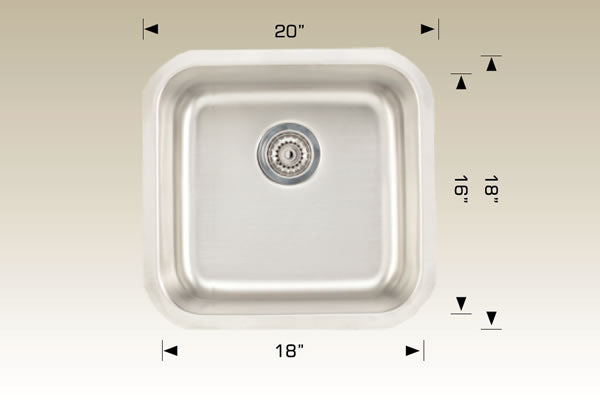 Bosco 207021 Standard Series Stainless Steel Kitchen Sink
