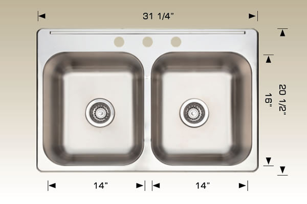Bosco 207047 Standard Series Stainless Steel Kitchen Sink