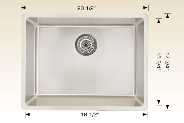 Bosco 207113 Standard Series Stainless Steel Kitchen Sink