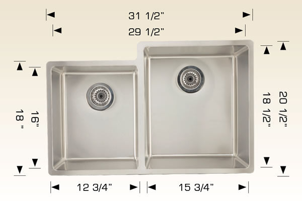 Bosco 207120 Standard Series Stainless Steel Kitchen Sink