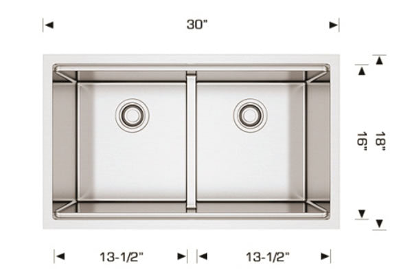 Bosco 221830 Titanium Series Plus Stainless Steel Kitchen Sink