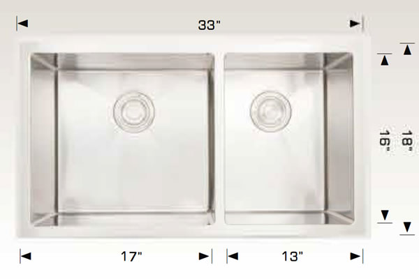 Bosco 203315 Plus Diamond Plus Series Stainless Steel Kitchen Sink