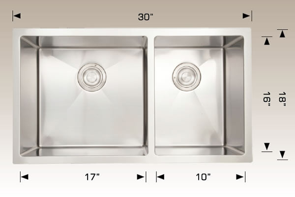 Bosco 203317L Deluxe Series Stainless Steel Kitchen Sink