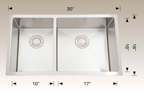 Bosco 203317R Deluxe Series Stainless Steel Kitchen Sink