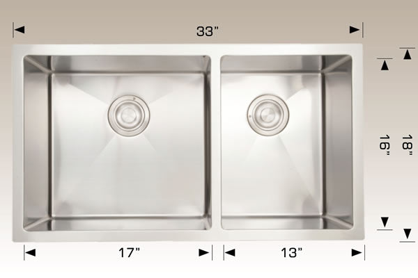 Bosco 203321L Deluxe Series Stainless Steel Kitchen Sink