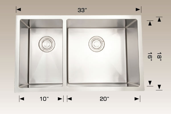 Bosco 203322R Deluxe Series Stainless Steel Kitchen Sink