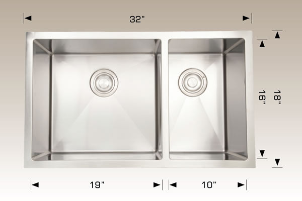 Bosco 203324L Deluxe Series Stainless Steel Kitchen Sink