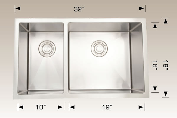 Bosco 203324R Deluxe Series Stainless Steel Kitchen Sink