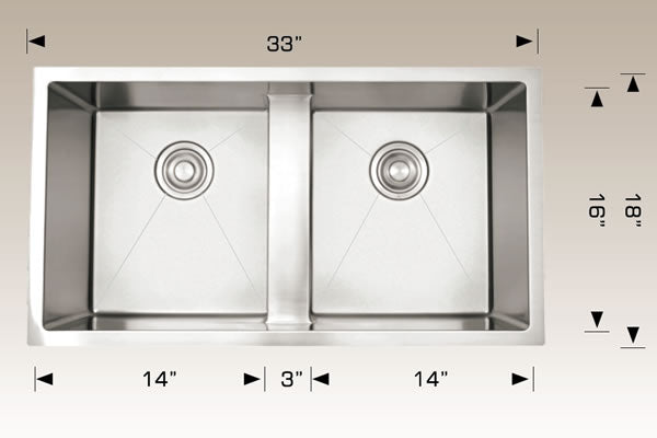 Bosco 203328M3 Deluxe Series Stainless Steel Kitchen Sink