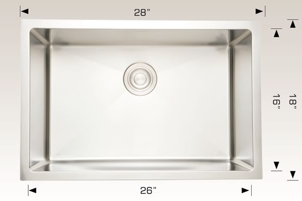 Bosco 203338C Commercial Series Stainless Steel Kitchen Sink