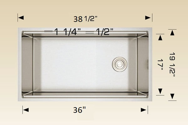 Bosco 203819M Linear Series Stainless Steel Kitchen Sink