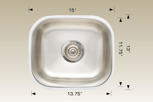 Bosco HU207008 Standard Series Stainless Steel Kitchen Sink