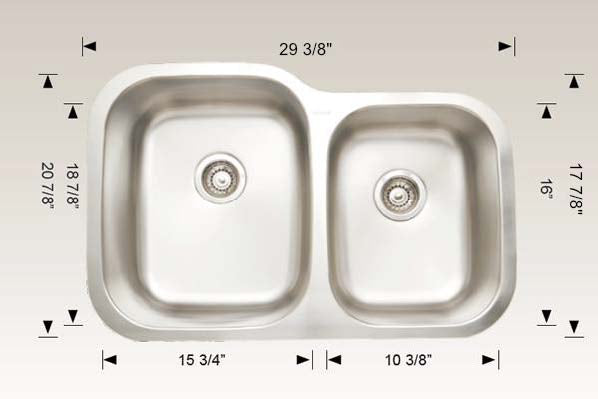 Bosco HU207013 Standard Series Stainless Steel Kitchen Sink