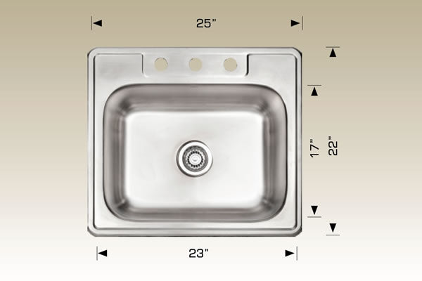 Bosco T207005 Standard Series Stainless Steel Kitchen Sink