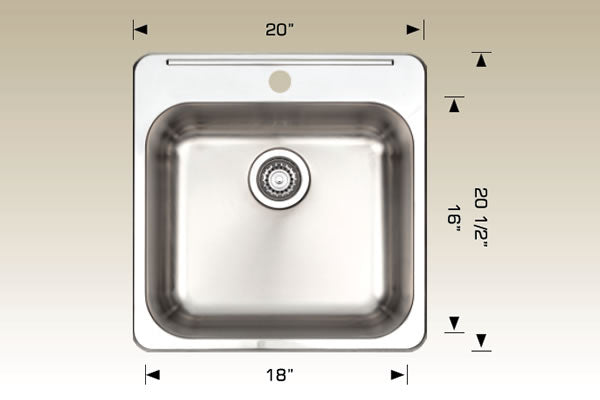 Bosco T207021 Standard Series Stainless Steel Kitchen Sink