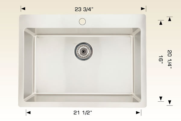 Bosco T208024 Builder Series Stainless Steel Kitchen Sink