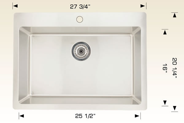 Bosco T208025 Builder Series Stainless Steel Kitchen Sink