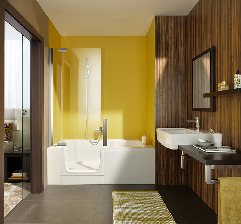 Zitta Duett 60 Left alcove kit for ceramic with shower door