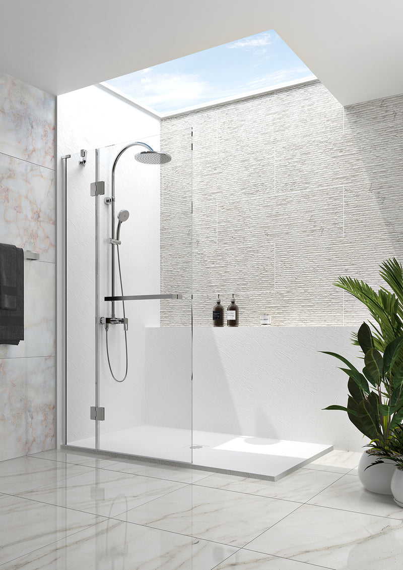 Zitta Vetra 40'' shower screen chrome clear