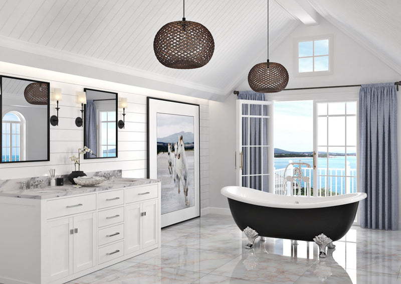 Slik Bathtub Harrogate cast iron white with rivets finish  66 3/4'' x 30 1/8'' x 26 9/16''