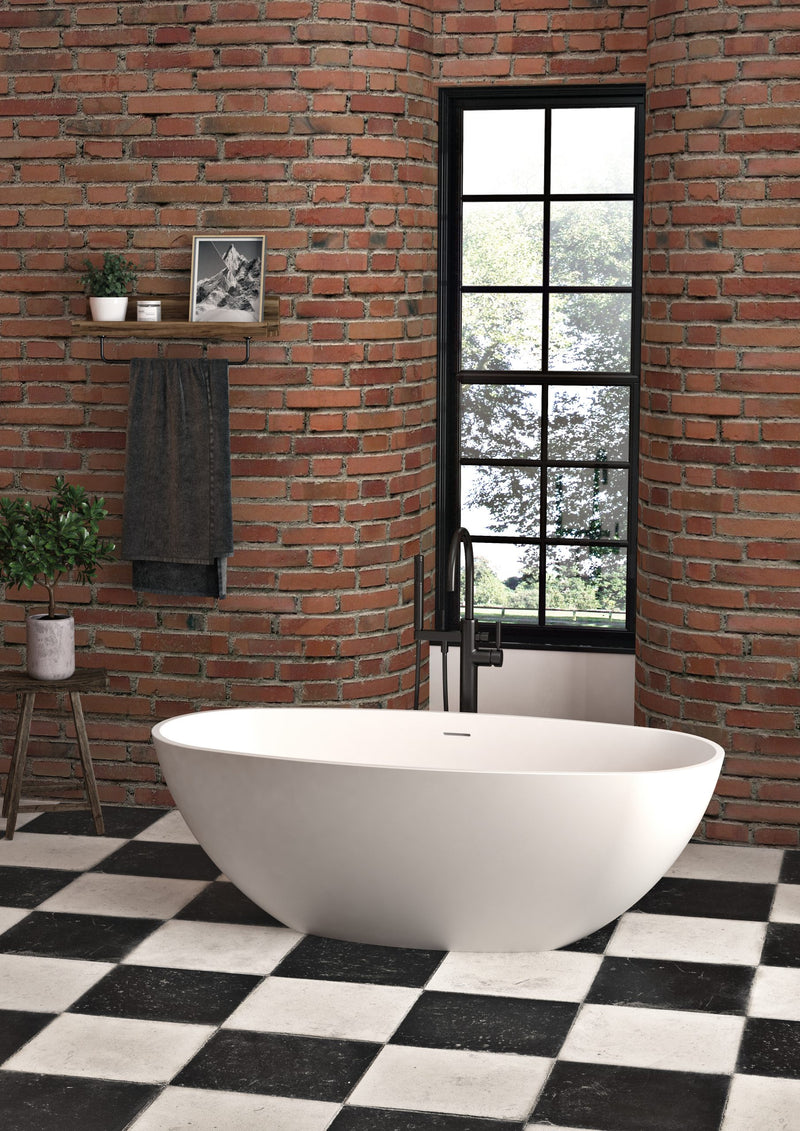 Slik Bath Logan slikcast matte white  61 7/16 '' x 29 5/16'' Elevation