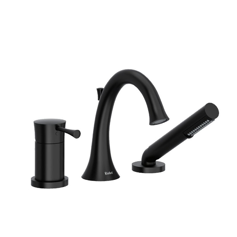 Riobel Edge TED16 3-piece Type P pressure balance deck-mount tub filler with hand shower trim (Without Rough-in)
