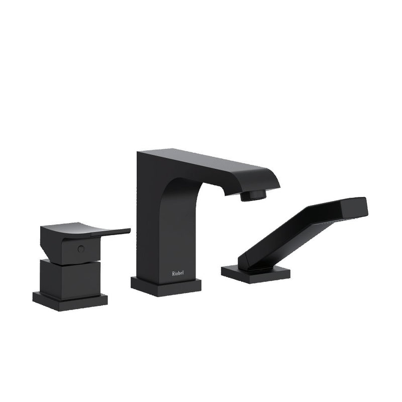 Riobel Zendo ZO10 3-piece deck-mount tub filler with hand shower