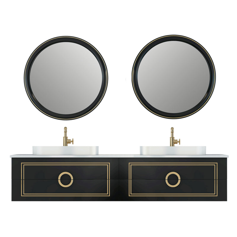Virta Sarah 84 Inch Wall Hung Double Sink Vanity