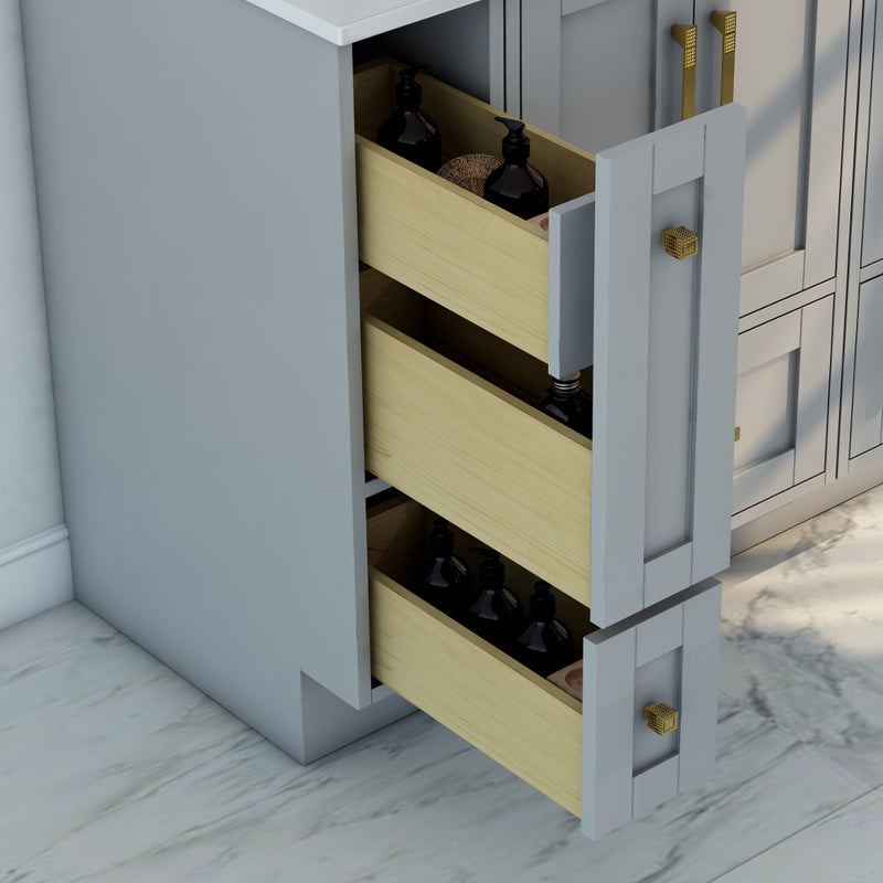 Virta Flow 8 Inch Floor Mount Vanity Drawers