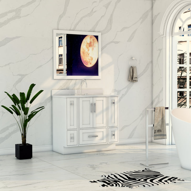 Virta Flow 36 Inch Floor Mount Single Sink Custom Vanity