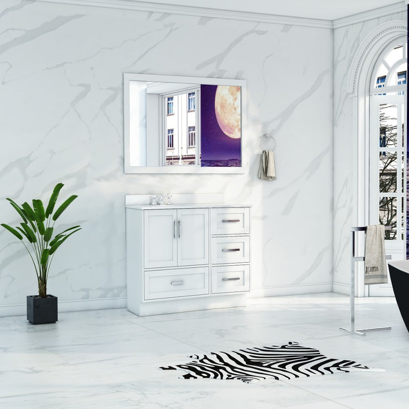 Virta Flow 42 Inch Floor Mount Single Sink Custom Vanity