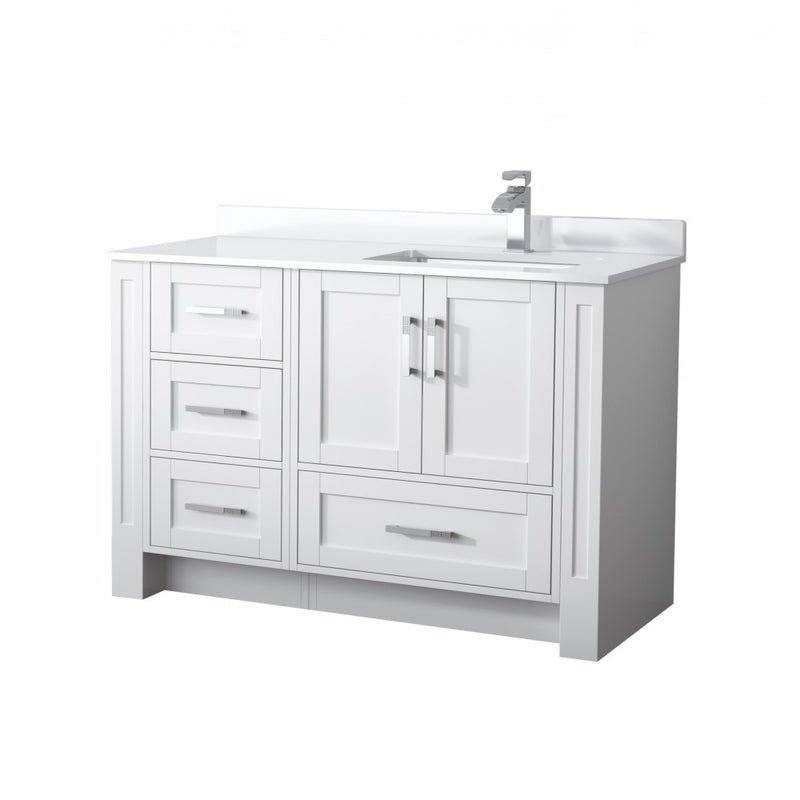 Virta Flow 49 Inch Floor Mount Single Sink Custom Vanity