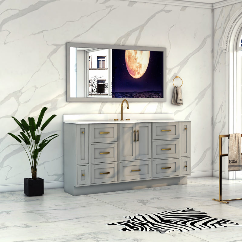 Virta Flow 60 Inch Floor Mount Single Sink Custom Vanity