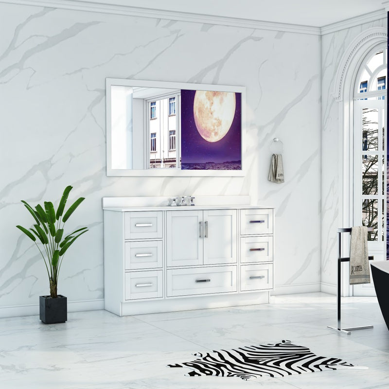 Virta Flow 60 Inch Floor Mount Single Sink Custom Vanity