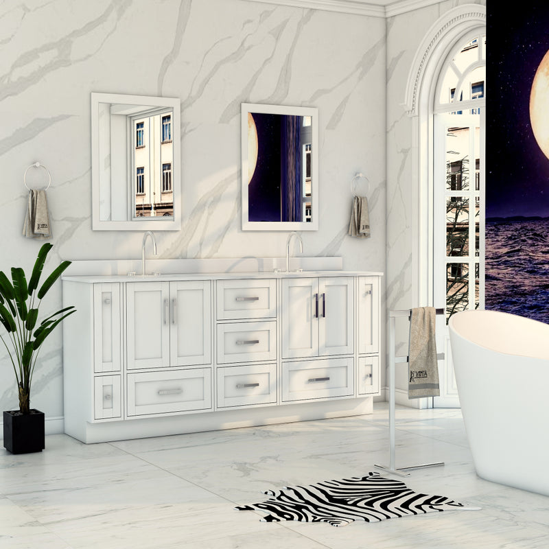 Virta Flow 68 Inch Floor Mount Double Sink Custom Vanity