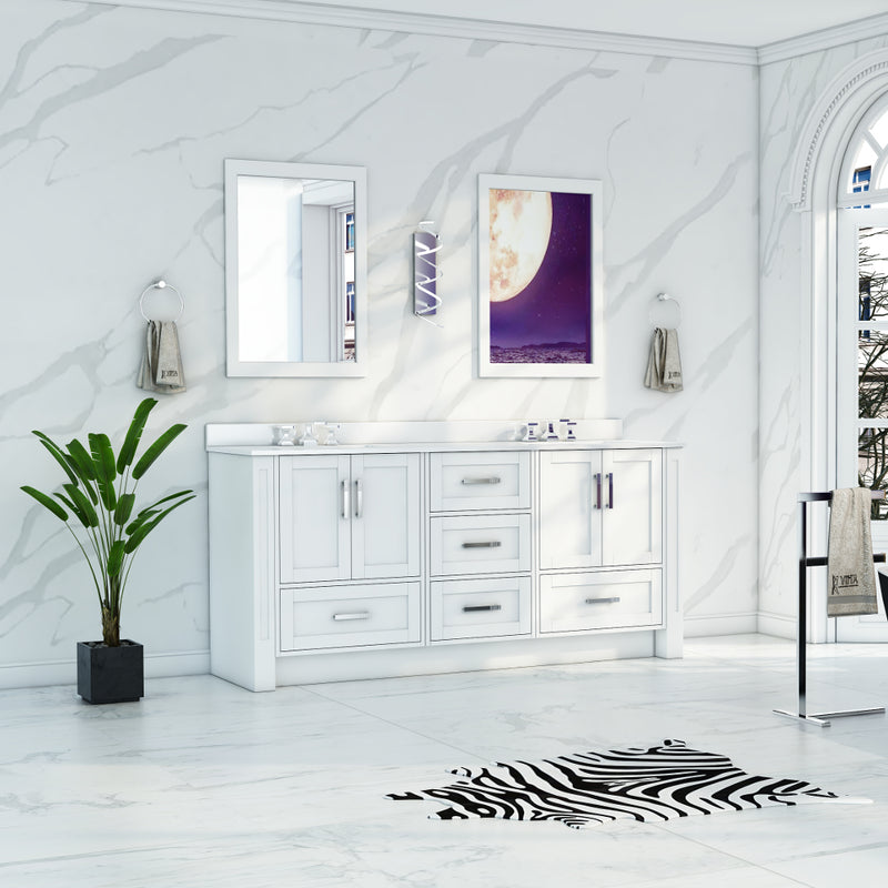 Virta Flow 68 Inch Floor Mount Double Sink Custom Vanity