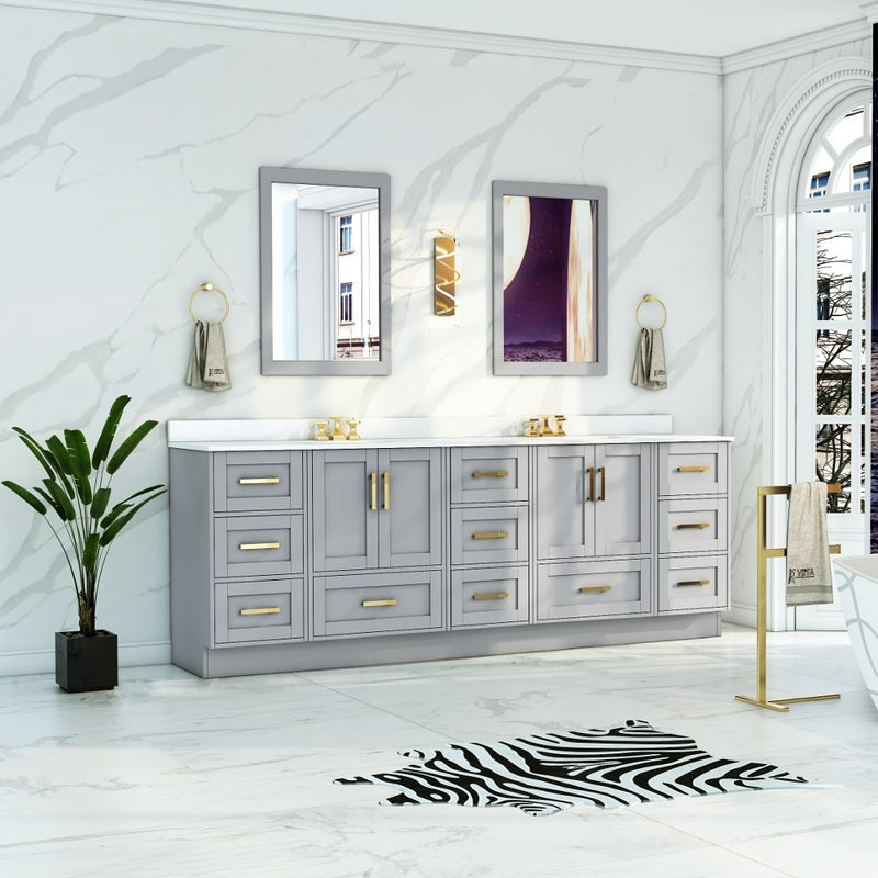 Virta Flow 87 Inch Floor Mount Double Sink Custom Vanity