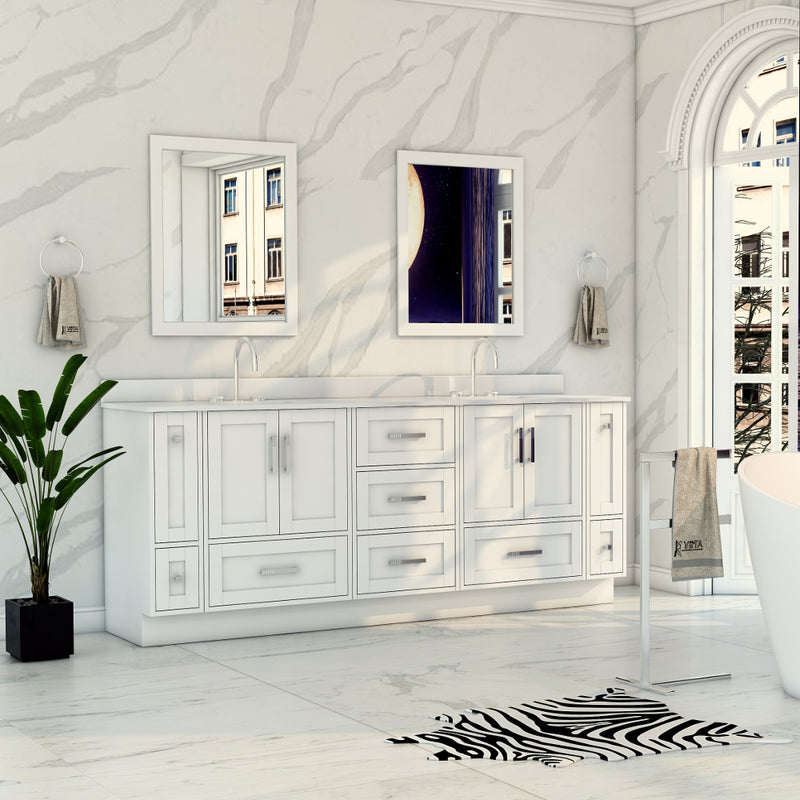 Virta Flow 88 Inch Floor Mount Double Sink Custom Vanity