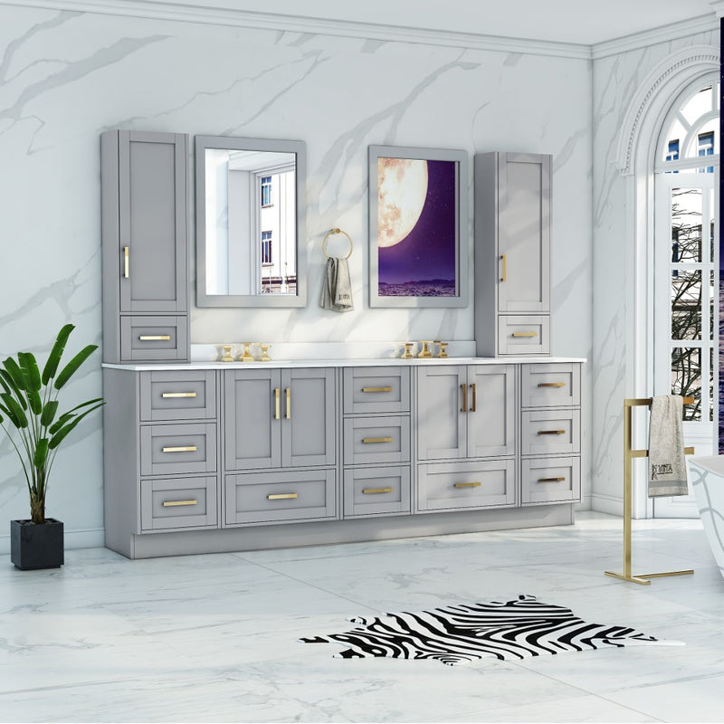 Virta Flow 90 Inch Floor Mount Double Sink Custom Vanity