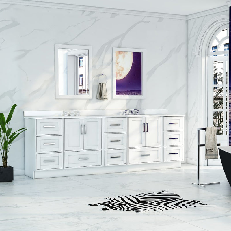 Virta Flow 96 Inch Floor Mount Double Sink Custom Vanity