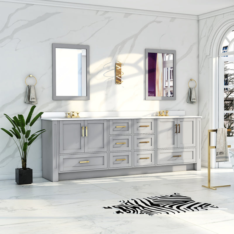 Virta Flow 103 Inch Floor Mount Double Sink Custom Vanity