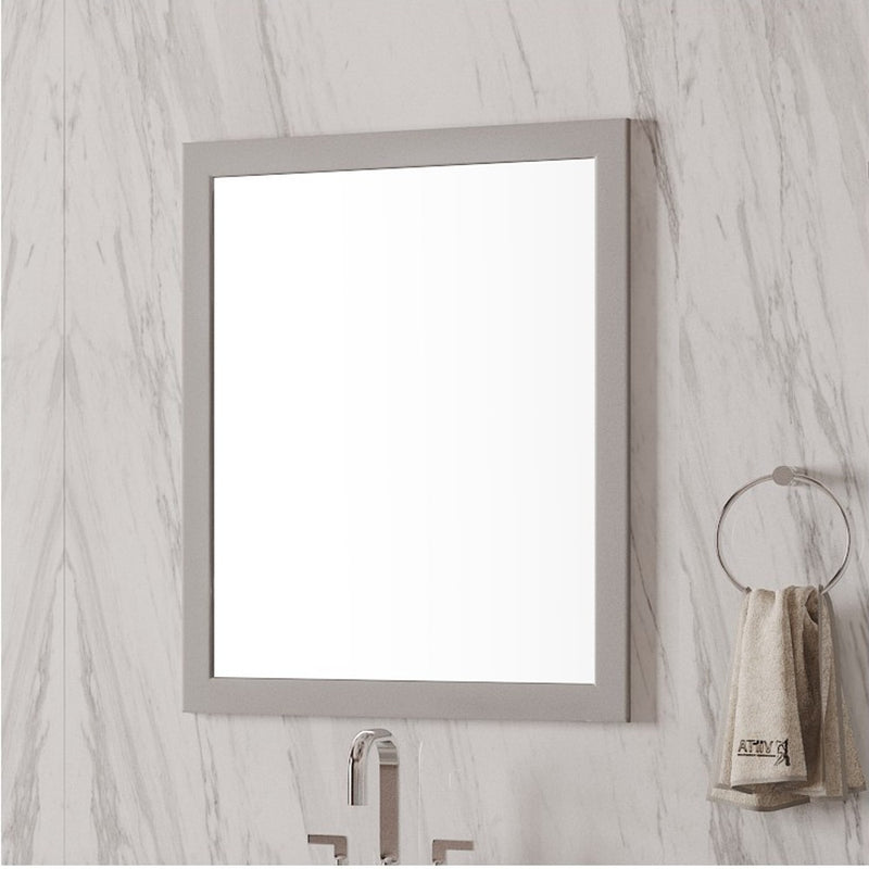Virta 30 Inch Rectangular Wood Framed Mirror