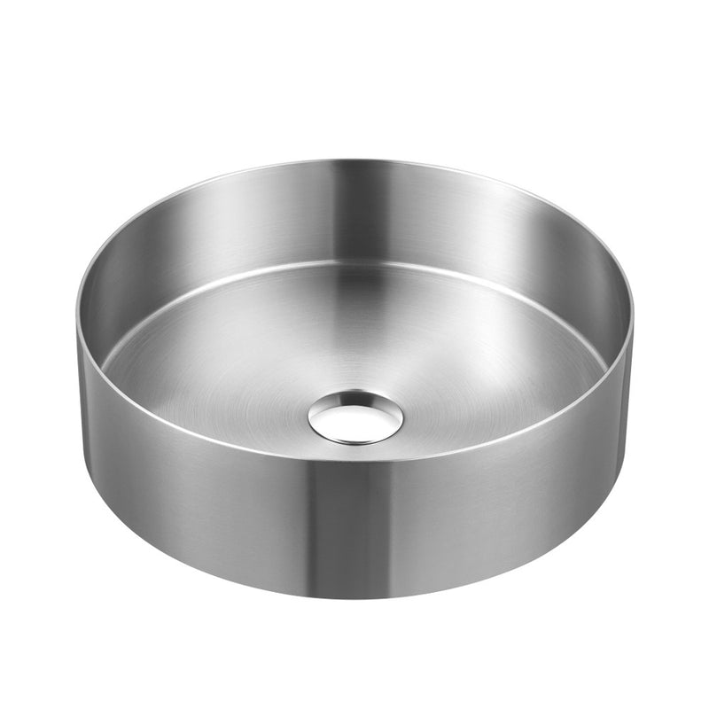 Virta 16 Inch Round Stainless Steel Top Mount Vessel Sink