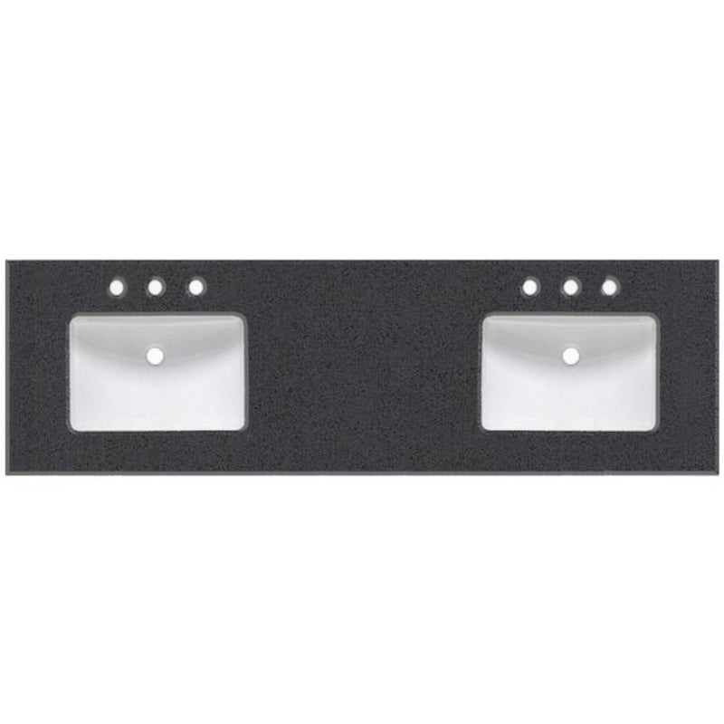 Virta 73 Quartz Double Sink Vanity Countertop